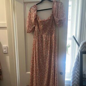 Lush Maternity off the shoulder floral dress